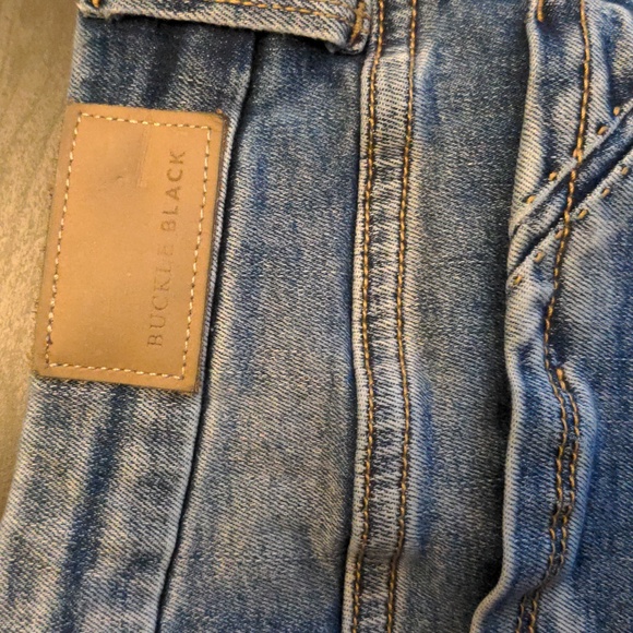 Sz 14 CURVY Buckle BLACK Fit 93 Ankle Skinny Jeans sz 32 - Picture 7 of 8